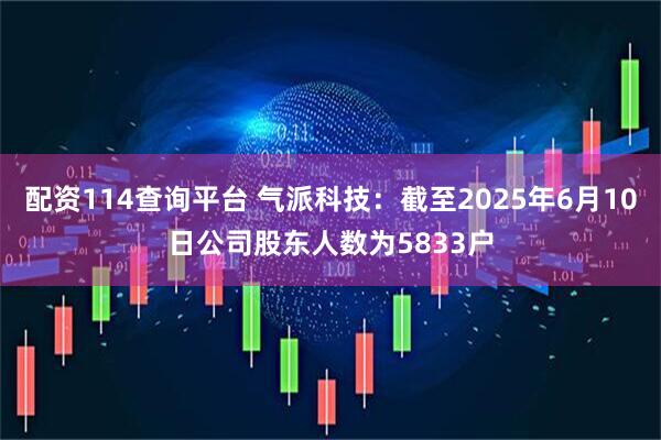 配资114查询平台 气派科技：截至2025年6月10日公司股东人数为5833户